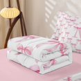 thumbnail image 5 of Homewish Pink Letter D Personalized InitialZipper Twin Comforter Sets with Fitted Sheet and 2 Pillowcases For Kids,Girly Bowknot Zipper Bedding Set,Pink Reversible,4-Piece, 5 of 7