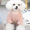 thumbnail image 4 of Suéteres para mascotas, ropa de vellón con oso, ropa para perros, suéteres cálidos de invierno para cachorros, trajes para niños y niñas con gatos pequeños (rosa) L, 4 of 5