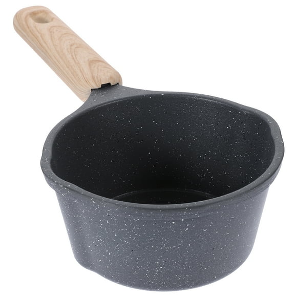 GOOHOCHY Cacerola pequeña con asa, olla de metal para calentar aceite, olla pequeña para leche, suministros para el hogar