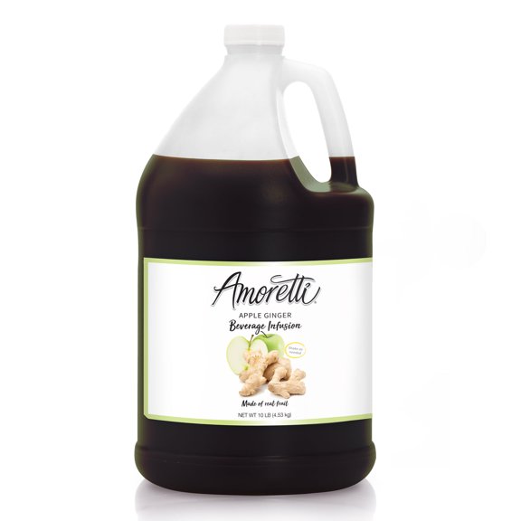 Amoretti - Apple Ginger Beverage Infusion - Drink Mix & Water Enhancer with Pump for Flavoring Cocktails, Waters, Teas, and other Beverages, Preservative Free