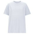 thumbnail image 4 of Mittory Women's T-Shirt Loose Soft Bamboo Crew Neck Trendy Casual Short Sleeve Cotton Tops, 4 of 7