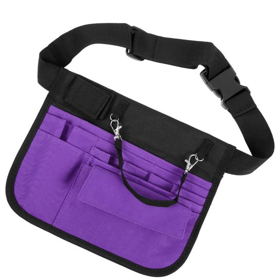 Soimiss Utility Waist Pocket Pouch Nurse Fanny Pack Purple 1Set Multipurpose Design Nylon Webbing for Men