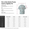 thumbnail image 5 of KLL Cartoon Doodle Puppy Print Men's Shirt Short Sleeve Button Down Summer Cuba Beach Shirts- XX-Large, 5 of 5