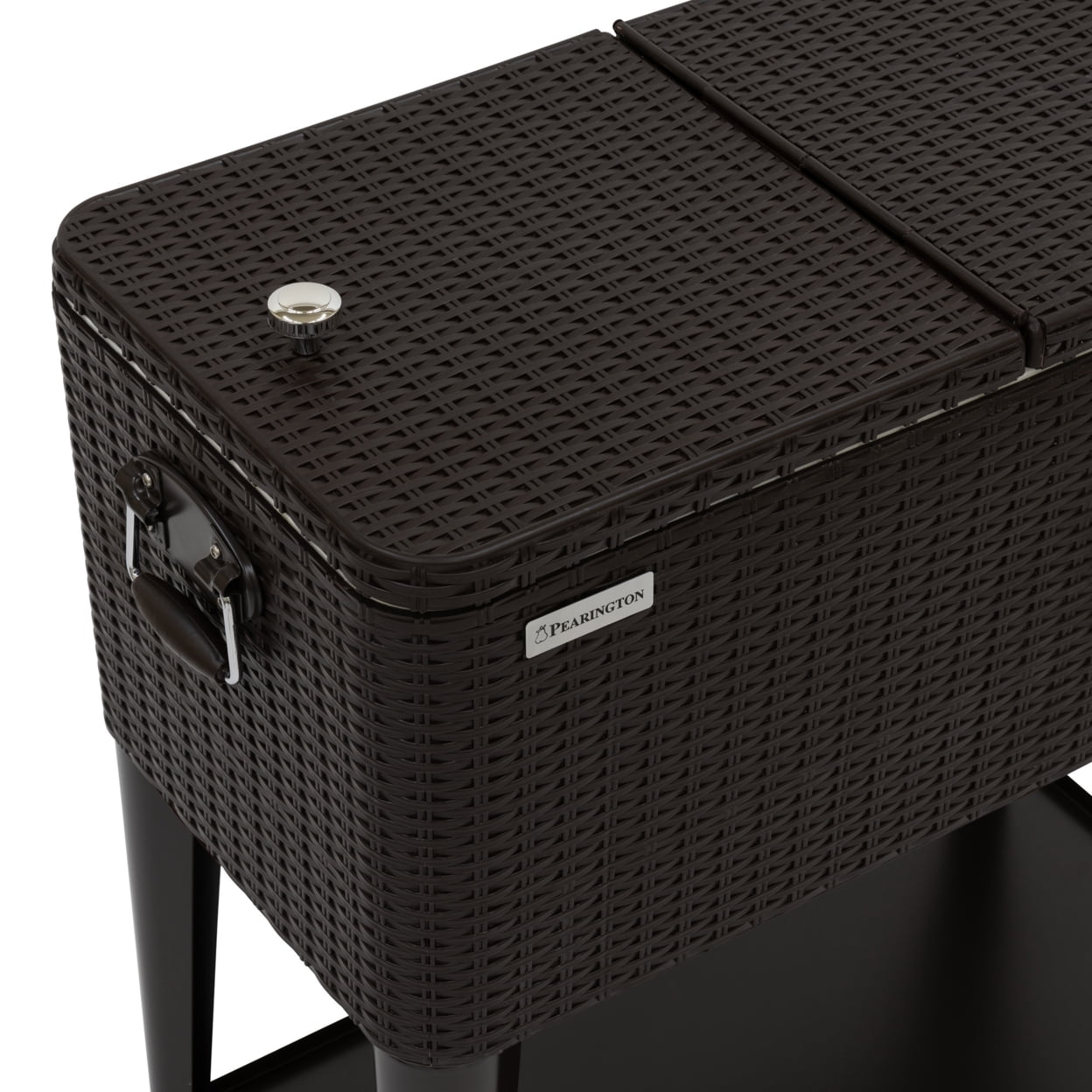 80 Qt. Brown Faux Resin Chest Cooler With Bottle Opener