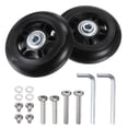 thumbnail image 1 of Unique Bargains Roues de Remplacement pour Bagages 75x24mm Kits de Réparation de Roues de Valise 4 Roulements en PU pour Sac de Chariot, Patin en Ligne, 1 of 5