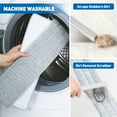 thumbnail image 6 of CshidWorld Dry Wet Dust Mop, Microfiber Floor Mop with 4 Washable Pads & Wall Hook, 55" Adjustable Handle for Hardwood, Tile, Marble Floors Cleaning (White), 6 of 8