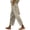 Beige, variant on EYNMVR Womens Linen Pants with Pockets High Waist Comfy White Gauze Pants Casua Lightweight Loose Trousers