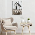 thumbnail image 4 of Rustic Country Church and Cotton Field Canvas Wall Art, Vintage Farmhouse Chapel Painting Print, Framed Religious Wall Decor for Living Room & Bedroom, Christian Home Gift 12*18inch(30*45cm), 4 of 6