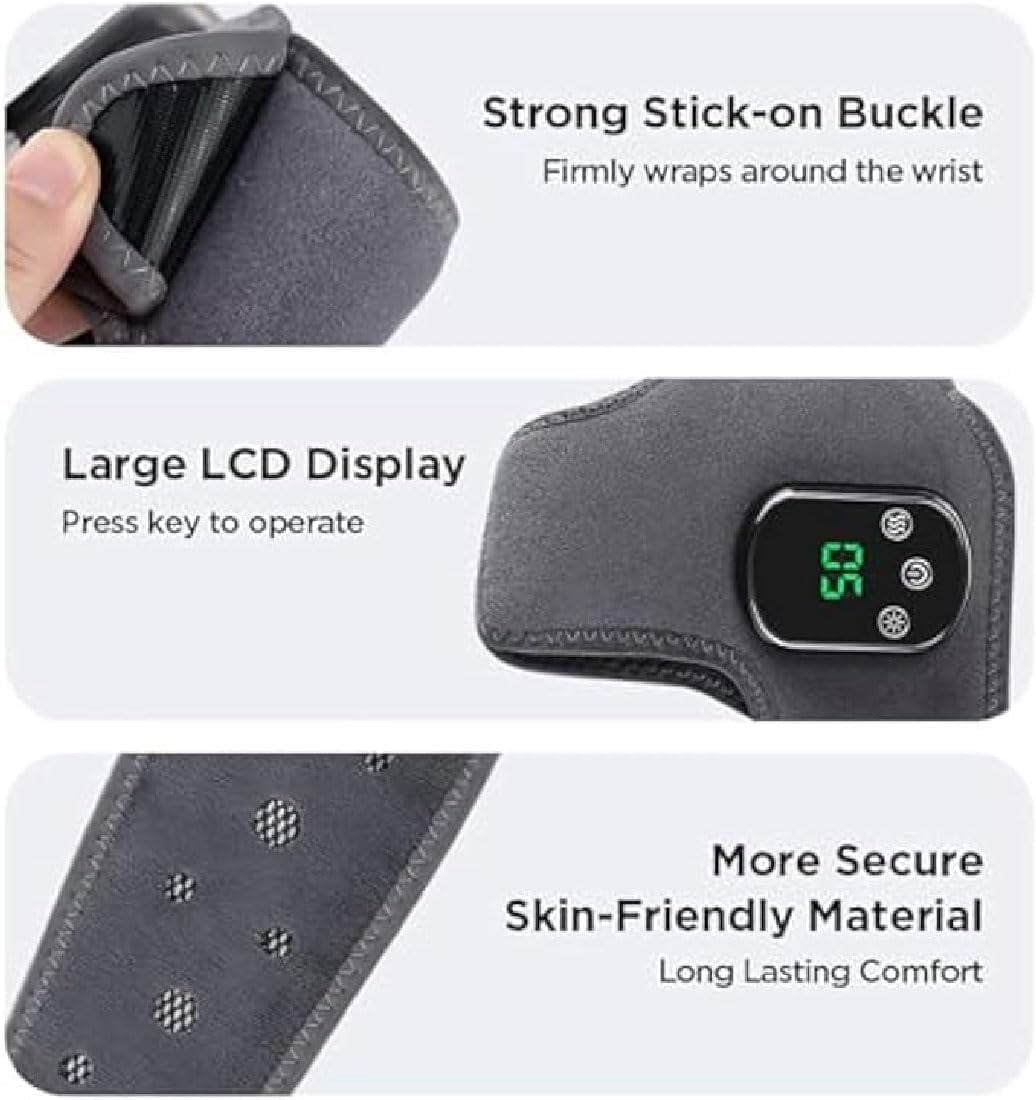 Cordless Ankle Massager,Triple Method Massager,Foot Massager,Foot Renew Triple Method Massager for Neuropathy, Cordless Electric Foot and Ankle Massager with 3 Vibration Modes(Gray 1PC)