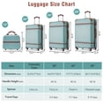 thumbnail image 2 of 4 Piece Luggage Sets, Cosmetic Case, Large Capacity Lightweight Luggage Sets with TSA Lock & Spinner Wheels for Business, Travel, (20"/24"/28"), Green, 2 of 8