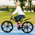 thumbnail image 7 of 26" Folding Mountain Bike, 21 Speed Full Suspension High-Carbon Steel Dual Disc Brake Non- Mountain Bicycle, 7 of 7