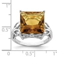 thumbnail image 2 of Sterling Silver Princess Whiskey Quartz Ring. Gem Wt- 7.85ct, 2 of 3