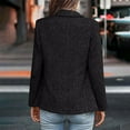 thumbnail image 6 of Womens Textured Blazer Fashion Lapel Coat Dressy Casual Loose Fit Long Sleeve Jackets Tweed Double - Breasted Blazer Jacket 2025 Trendy Work Office Suit, 6 of 6