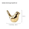 thumbnail image 6 of Nordic Home Decoration Accessories Bird shaped Table Desktop Decoration Model Room Bookshelf Decoration 4 Golden Ceramic Birds with a Vase, 6 of 6