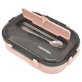 thumbnail image 2 of Insulated Lunch Box, Keep Warm Function Lightweight Portable Divider Lunch Box Removable Tray  For School For Office For Outdoor Blue,Pink,Green, 2 of 8