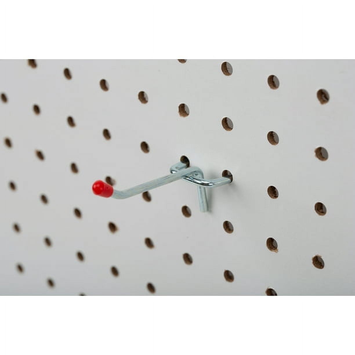 Hyper Tough 2 in Single Peg Hooks, Zinc Plated Steel, 4 Pack