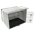 thumbnail image 6 of Abstract Dog Crate Cover, Geometric Vertical Lines Points Ornaments Pattern on Plain Backdrop, Easy to Use Pet Kennel Cover Small Dogs Puppies Kittens, 7 Sizes, Pale Seafoam and White, by Ambesonne, 6 of 6