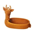 thumbnail image 5 of simhoa Animal Shape Woven Food Serving Basket Food Serving Tray Versatile Handmade Snacks Holder PP Material for Bakery Smooth Edges Deer 29x20x20cm, 5 of 10