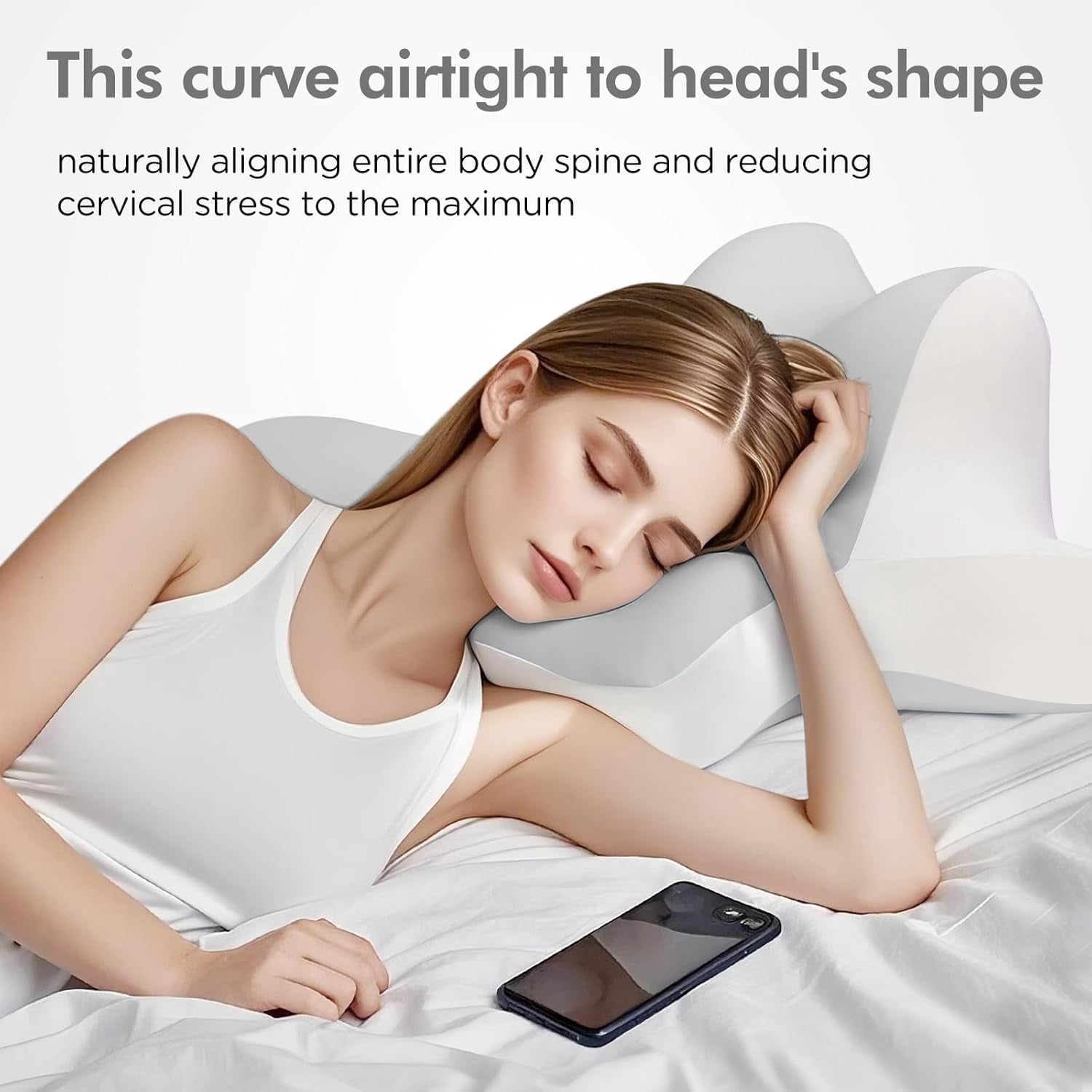 Aorsher Wedge Pillow for Reading and Sleeping, Contour Memory Foam Bed Wedge for Pain Relief, Multi-Use Support Cushion for Snoring, Sitting Up in Bed, Maternity Belly & Prone Position