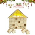 thumbnail image 2 of JeashCHAT Christmas Decorations 2022 Christmas LED Wooden Advent Calendar With 24 Drawers, 24 Days Countdown Lights Up DIY Advent Calendar Empty Box Christmas Holiday Decorations, 2 of 6
