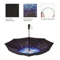 thumbnail image 2 of Inverted Umbrella Double Layer Automatic Folding Reserve Umbrella Windproof UV Protection for Rain Car Travel Outdoor Men Women, Starry Sky, 2 of 7