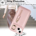thumbnail image 5 of iPhone 13 case with Card Holder, iPhone 13 Phone Case Wallet for Women magsafe Compatible Wallet Detachable 2-in-1 for Men-Pink, 5 of 13
