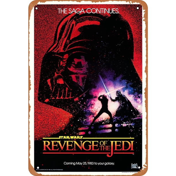 Placa Metal Vintage Star Wars Pintura Hierro Rectangular Arte La Pared Decor30x40cm