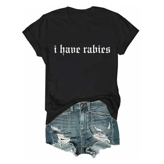 I Have Rabies Tshirt, Funny I Have Rabies Shirt V Neck for Women Men Vintage Graphic Tee