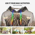 thumbnail image 4 of Lsque Butterfly Cow With Flowers Pattern Casual Women's Hoodie,Hooded Sweatshirt with Kangaroo Pocket,Pullover Hoodie with Eye-catching Drawstrings-Medium, 4 of 7