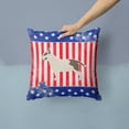 thumbnail image 2 of Caroline's Treasures BB3378PW1414 USA Patriotic Bull Terrier Fabric Decorative Pillow , 14Hx14W, multicolor, 2 of 4