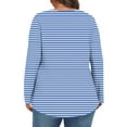 thumbnail image 4 of ylioge Stripe Tops for Women Plus Size L-5X Long Sleeve Crewneck Shirts Womens Casual Loose Pullover Pleated Loungewear Going-Out Oversized Top, 4 of 6