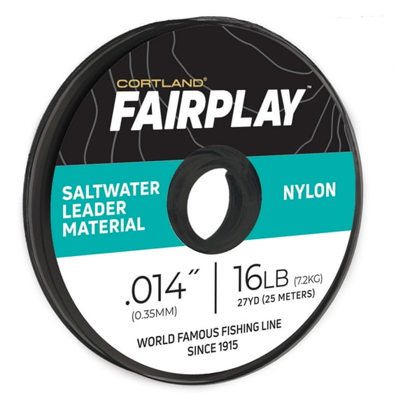Cortland Fairplay Nylon Saltwater Leader Material, 27.3 Yards, 16lb Test, 609495