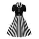 thumbnail image 1 of WILLBEST Vestidos Casuales para Mujer, Nuevos Vestidos Negros con Bordado y Costuras, Estilo Retro de Otoño, de Manga Corta, Sexys para Club Chica, 1 of 2