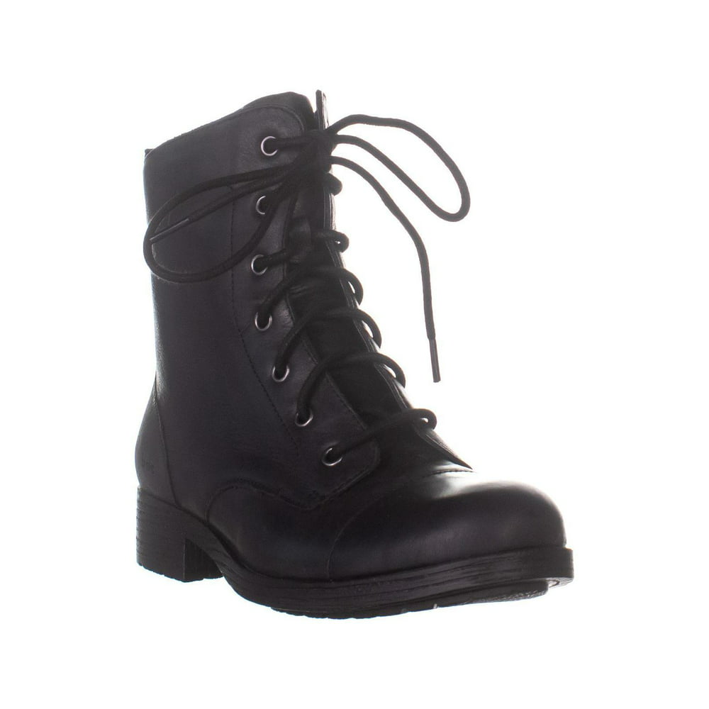 Born - Womens B.O.C. Born Orman Lace Up Combat Boots, Black Leather, 10 ...