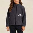 thumbnail image 4 of OGLCCG Kids Fleece Jacket Boys Girls Long Sleeve Full Zip Coat Comfy Casual Fall Winter Warm Jacket with Pockets Size 2-14, 4 of 8