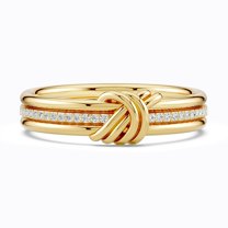 Angara Natural Round Diamond Promise Ring in 14K Yellow Gold For Women (Color- I-J, Clarity- I1-I2) | April Birthstone, Proposal, Anniversary, Jewelry Gift for women | Diamond Promise Ring for Her