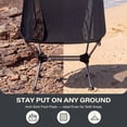 thumbnail image 6 of LAUSAINT HOME Ultralight Folding Camping Moon Chair, Heavy Duty 280 Lbs Portable Backpacking Chair, Padded Lightweight Outdoor Lawn Beach Chair with Carry Bag for Adult Camping Hiking Travel, Black, 6 of 12
