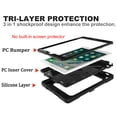 thumbnail image 5 of iPad 6th Generation Case, iPad 5th Generation Case, iPad 9.7 2017/2018 Shockproof Case, Dteck Heavy Duty Rugged 3 Layer Full Body Protection Case Kickstand with Shoulder Strap, Hand Strap, Black, 5 of 8