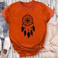 thumbnail image 5 of Dadaria T-Shirt Femme Orange Manches Courtes Col Rond Attrape-Rêves Été TG, 5 of 5
