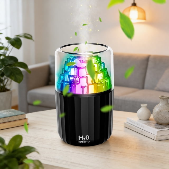 Dvkptbk air humidifier Mini Humidifier with USB-color-changing Ambient Light-silent Desktop Humidifier