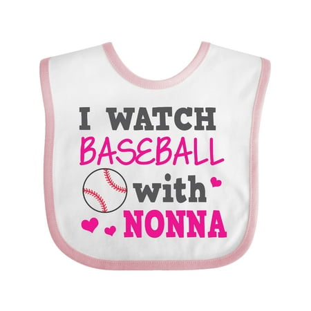 

Inktastic I Watch Baseball with My Nonna Gift Baby Boy or Baby Girl Bib