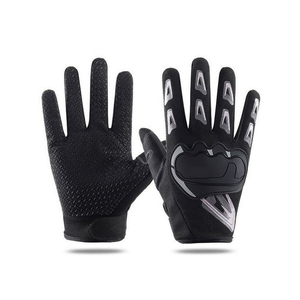 Qarigey 1 par de guantes de ciclismo de tela para hombre, guantes portátiles de moda transpirables ajustables de repuesto para motociclismo, guantes y mitones Gris oscuro