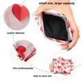 thumbnail image 2 of PU Leather Coin Purse Wallet Compact Water-Resistant Card Cases Money Organizers Red Paper Hearts, 2 of 7