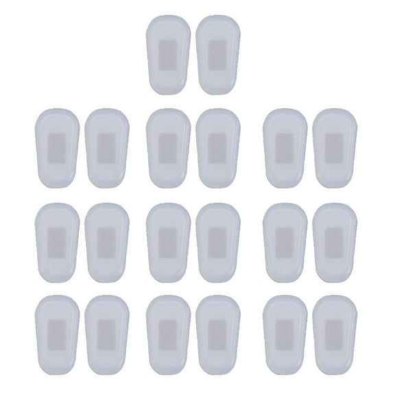 10 Pairs Push-in Eyeglass Nose Pads Soft Silicone Air Cushion Glasses Replacement Nosepad Anti-Slip Nose Bridge Pads Kit