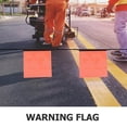 thumbnail image 3 of WASHWEPE 5Ud Durable PVC Orange Safety Flag Ideal for Construction and Industrial Transport, 3 of 6