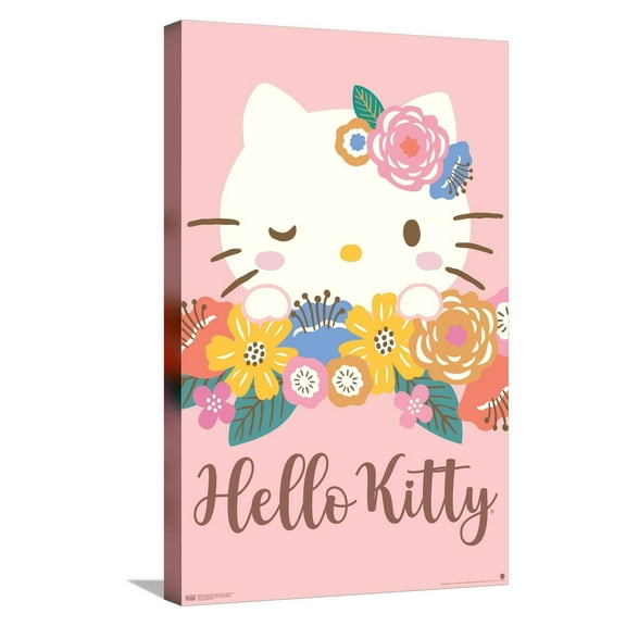Hello Kitty and Friends: 24 Flowers - Hello Kitty Canvas Wall Poster, 14.725" x 22.375"