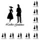 thumbnail image 3 of sweethay Mujeres Hombres pegatinas de pared alta adherencia dormitorio puerta de vidrio silueta calcomanías hogar Hotel adhesivo decoración Negro 20x25cm 10piezas sweethay CBP584818, 3 of 4