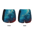 thumbnail image 5 of Lsque Tower And Red Roses Printed Women's Running Shorts with Liner Pockets,Elastic Quick Dry Workout Athletic Gym Yoga Shorts,Womens High Waist Shorts-Medium, 5 of 9