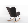 thumbnail image 7 of Ergonomic Rocking Chair with Silent Glider Mechanism for Parents - Plush Teddy Fabric Nursery & Living Room Comfort Seat with Sturdy Iron Frame and Quick Assembly, 7 of 7