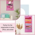 thumbnail image 6 of Mr. Pen- Hanging Wall File Organizer, 6 Pocket, Pink, 3 Overdoor Hangers Included, Over The Door File Organizer, Hanging Folder Organizer, 6 of 8